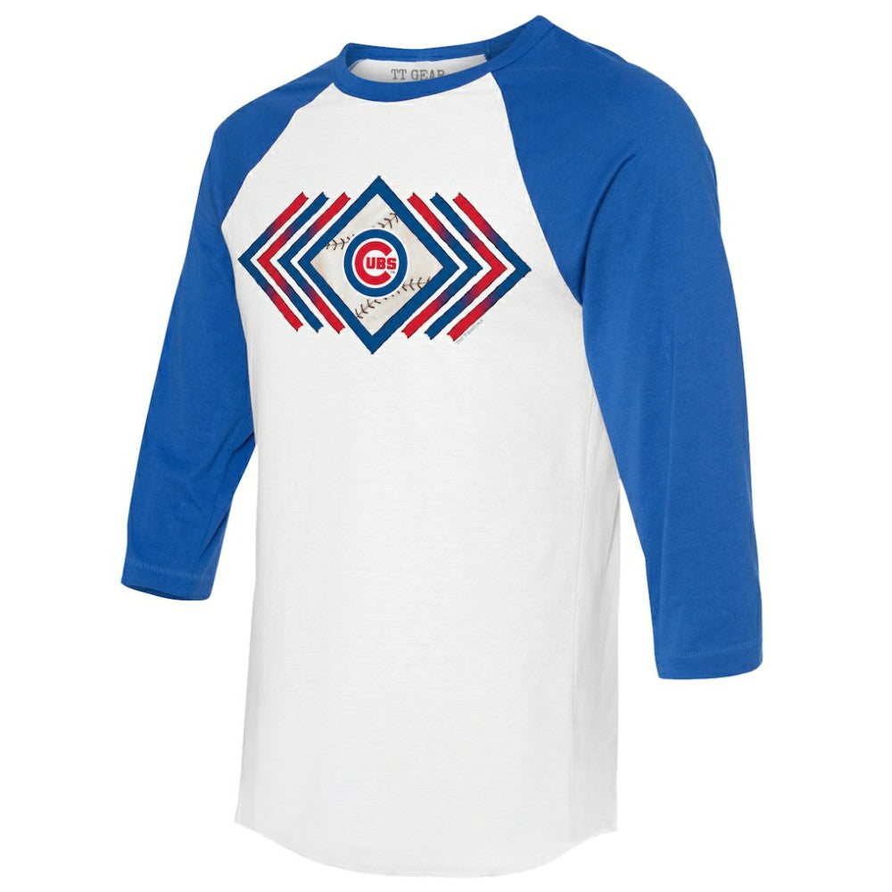 Chicago Cubs Tiny Turnip Women's Prism Arrows 3/4-Sleeve Raglan T-Shirt | MLB US