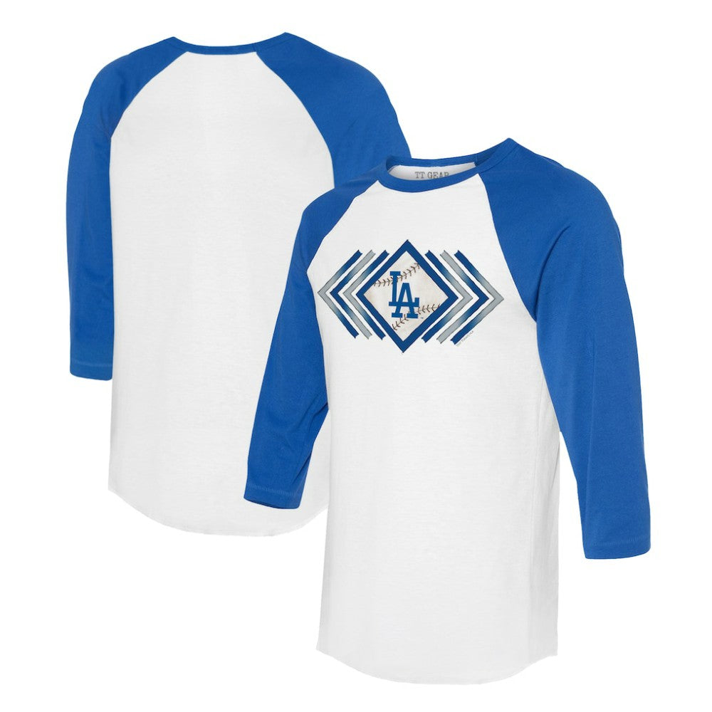 Los Angeles Dodgers Tiny Turnip Women's Prism Arrows 3/4-Sleeve Raglan T-Shirt | MLB Outlet