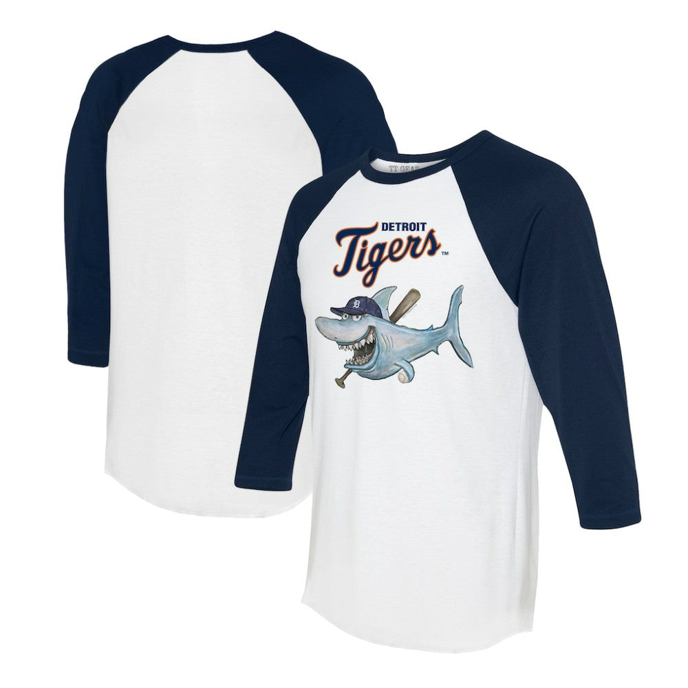 Detroit Tigers Tiny Turnip Women's Shark 3/4-Sleeve Raglan T-Shirt | MLB Shop