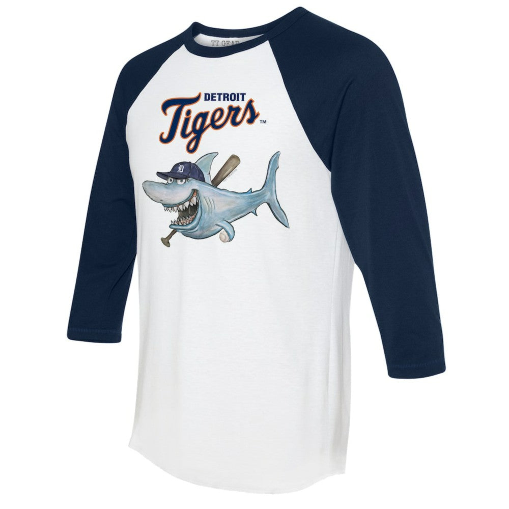 Detroit Tigers Tiny Turnip Women's Shark 3/4-Sleeve Raglan T-Shirt | MLB Shop