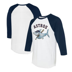Houston Astros Tiny Turnip Women's Shark 3/4-Sleeve Raglan T-Shirt | MLB For sale