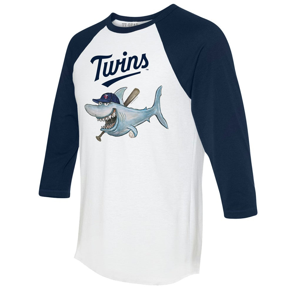 Minnesota Twins Tiny Turnip Women's Shark 3/4-Sleeve Raglan T-Shirt | MLB Shop