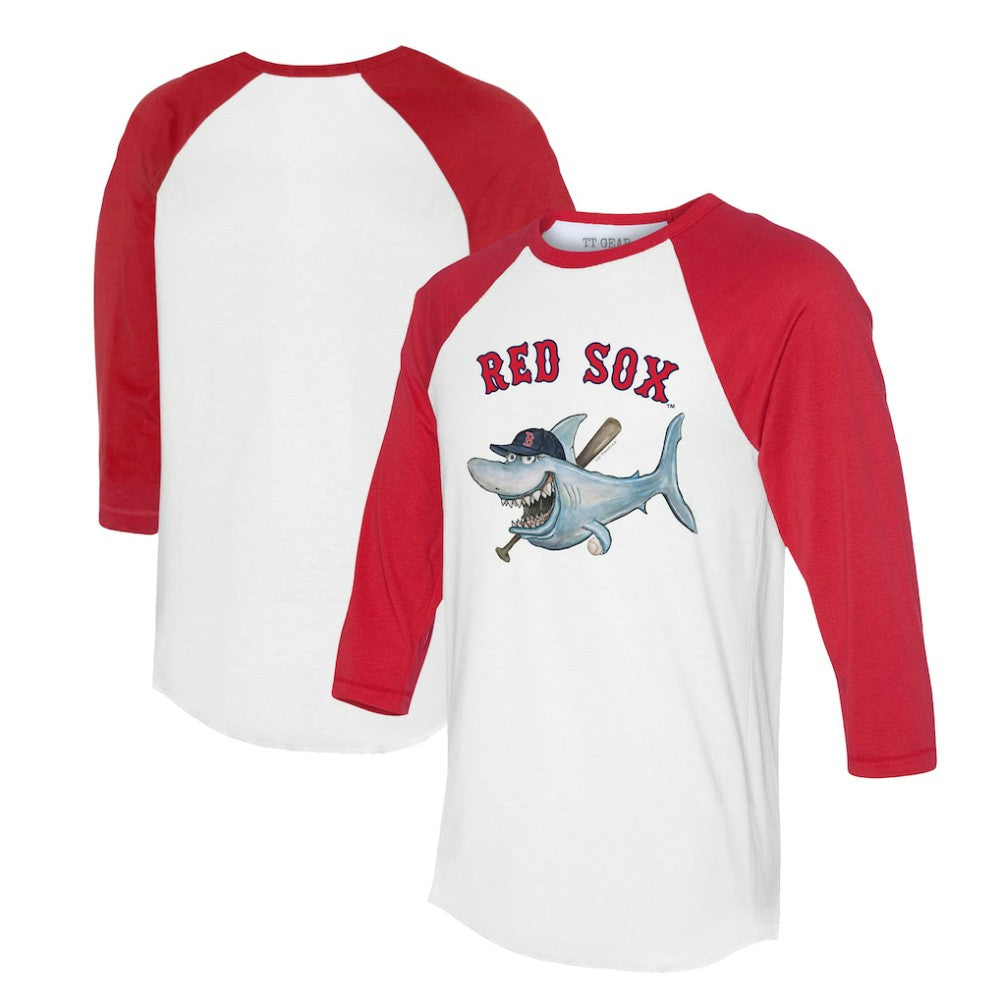 Boston Red Sox Tiny Turnip Women's Shark 3/4-Sleeve Raglan T-Shirt | MLB Shop