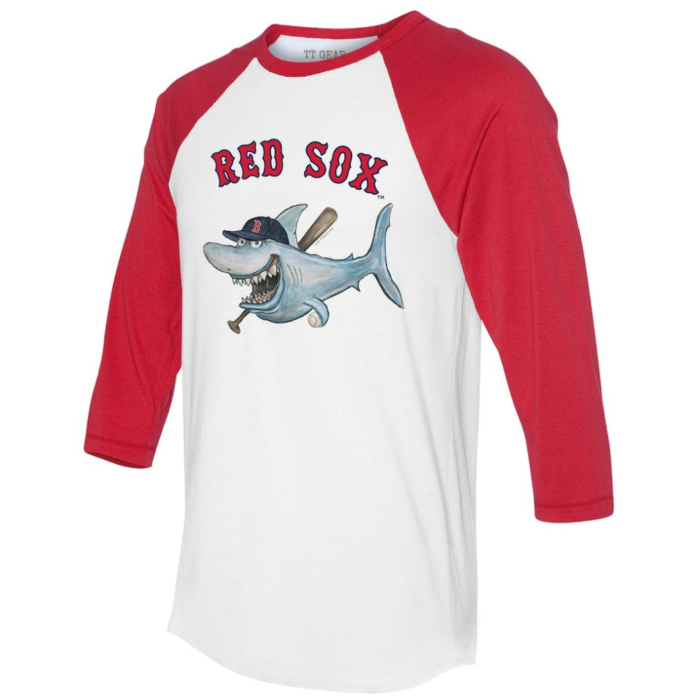 Boston Red Sox Tiny Turnip Women's Shark 3/4-Sleeve Raglan T-Shirt | MLB Shop
