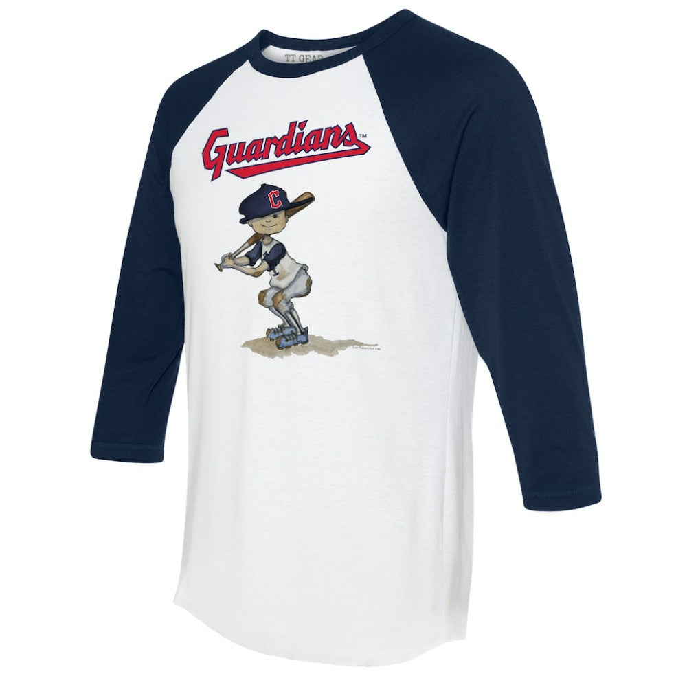 Cleveland Guardians Tiny Turnip Women's Slugger 3/4-Sleeve Raglan T-Shirt | MLB New