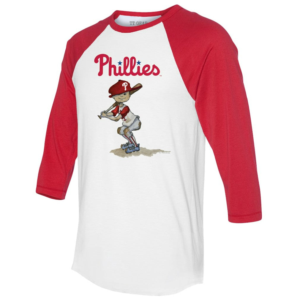 Philadelphia Phillies Tiny Turnip Women's Slugger 3/4-Sleeve Raglan T-Shirt | MLB Outlet
