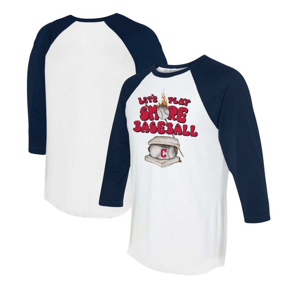 Cleveland Guardians Tiny Turnip Women's Smores 3/4-Sleeve Raglan T-Shirt | MLB Sale