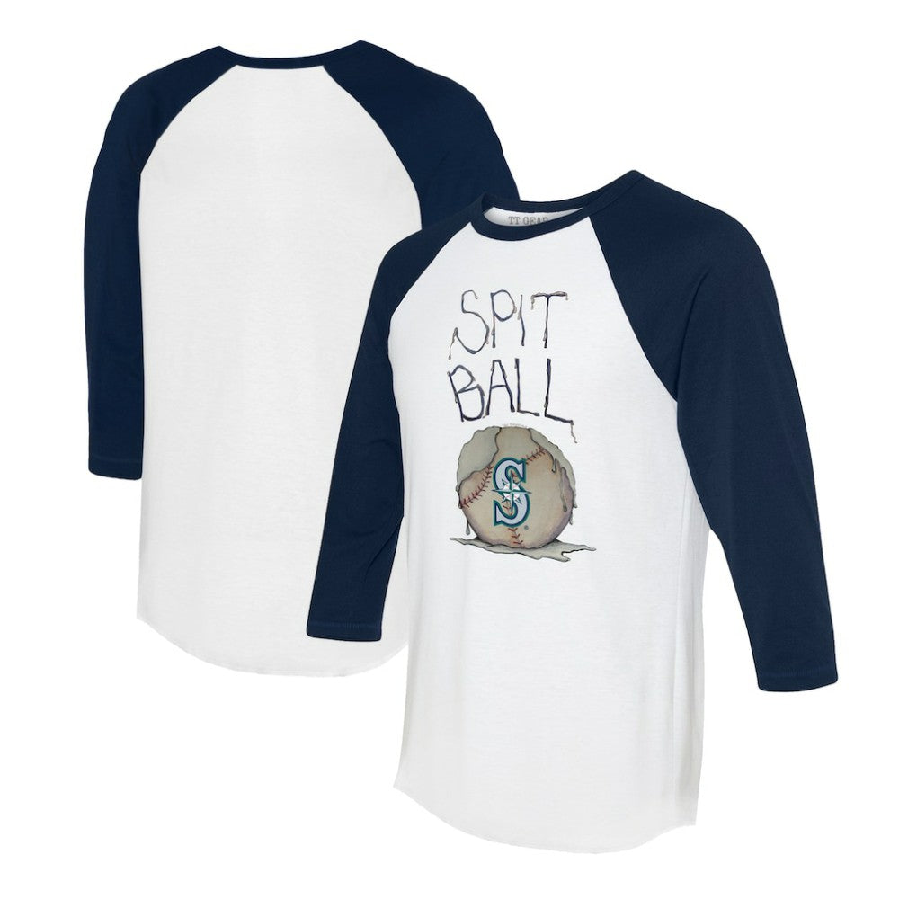 Seattle Mariners Tiny Turnip Women's Spit Ball 3/4-Sleeve Raglan T-Shirt | MLB Discount