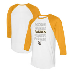 San Diego Padres Tiny Turnip Women's Stacked 3/4-Sleeve Raglan T-Shirt | MLB On Sale
