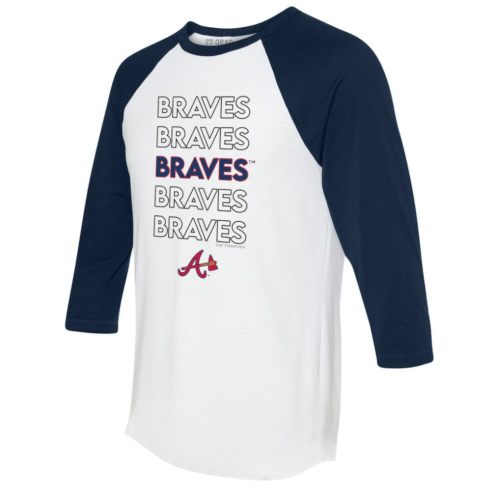 Atlanta Braves Tiny Turnip Women's Stacked 3/4-Sleeve Raglan T-Shirt | MLB Online