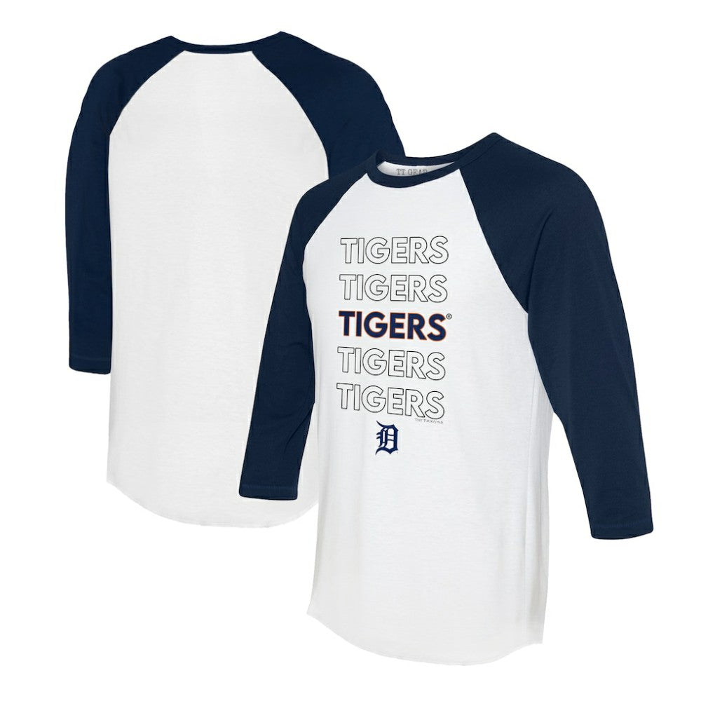 Detroit Tigers Tiny Turnip Women's Stacked 3/4-Sleeve Raglan T-Shirt | MLB US