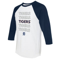 Detroit Tigers Tiny Turnip Women's Stacked 3/4-Sleeve Raglan T-Shirt | MLB US