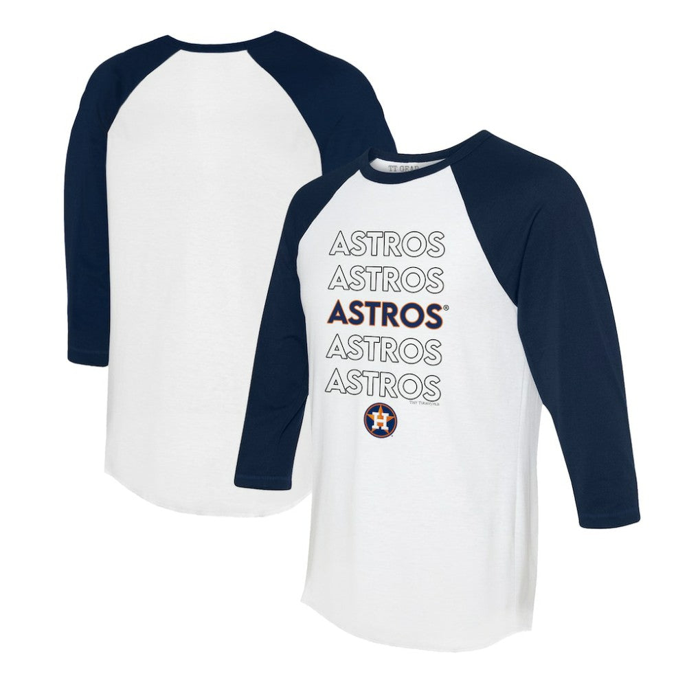 Houston Astros Tiny Turnip Women's Stacked 3/4-Sleeve Raglan T-Shirt | MLB Outlet