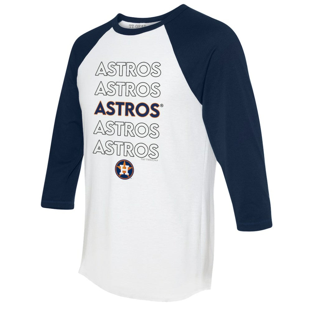 Houston Astros Tiny Turnip Women's Stacked 3/4-Sleeve Raglan T-Shirt | MLB Outlet