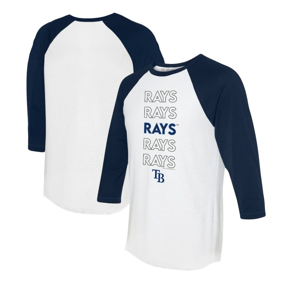 Tampa Bay Rays Tiny Turnip Women's Stacked 3/4-Sleeve Raglan T-Shirt | MLB Outlet