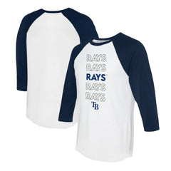 Tampa Bay Rays Tiny Turnip Women's Stacked 3/4-Sleeve Raglan T-Shirt | MLB Outlet