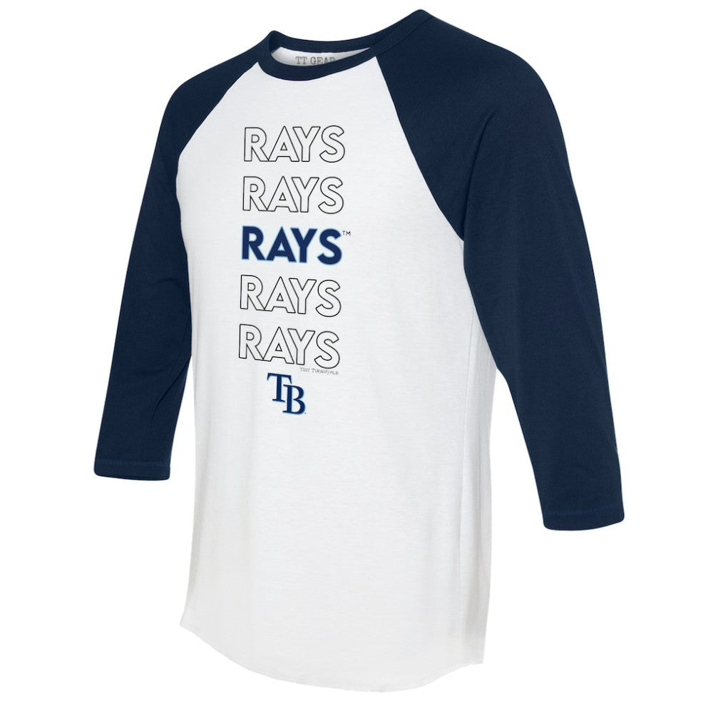 Tampa Bay Rays Tiny Turnip Women's Stacked 3/4-Sleeve Raglan T-Shirt | MLB Outlet