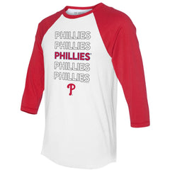 Philadelphia Phillies Tiny Turnip Unisex Stacked 3/4-Sleeve Raglan T-Shirt | MLB Near me