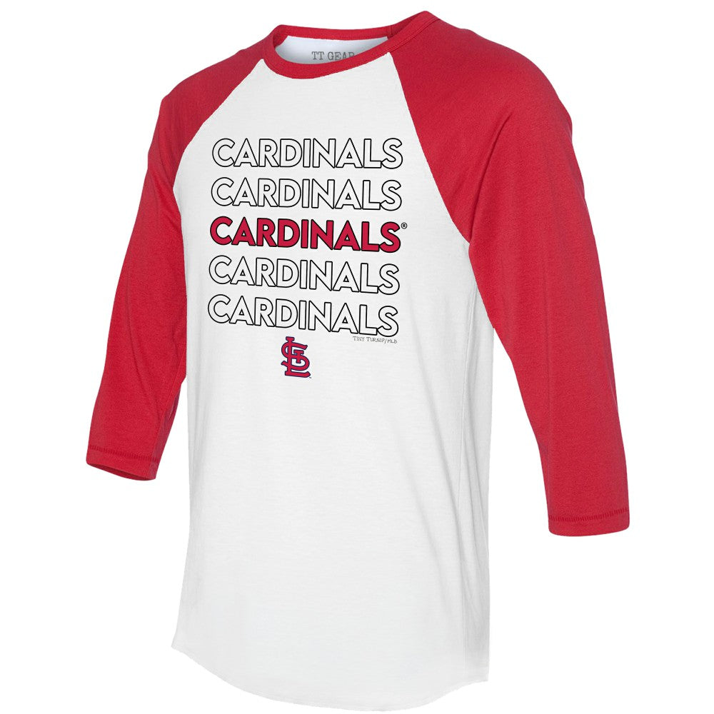St. Louis Cardinals Tiny Turnip Unisex Stacked 3/4-Sleeve Raglan T-Shirt | MLB Near me