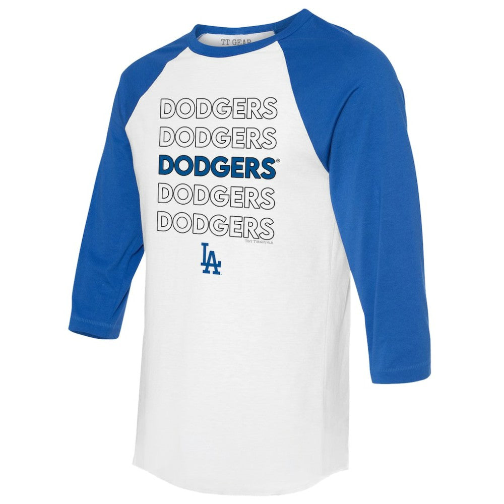 Los Angeles Dodgers Tiny Turnip Unisex Stacked 3/4-Sleeve Raglan T-Shirt | MLB Online