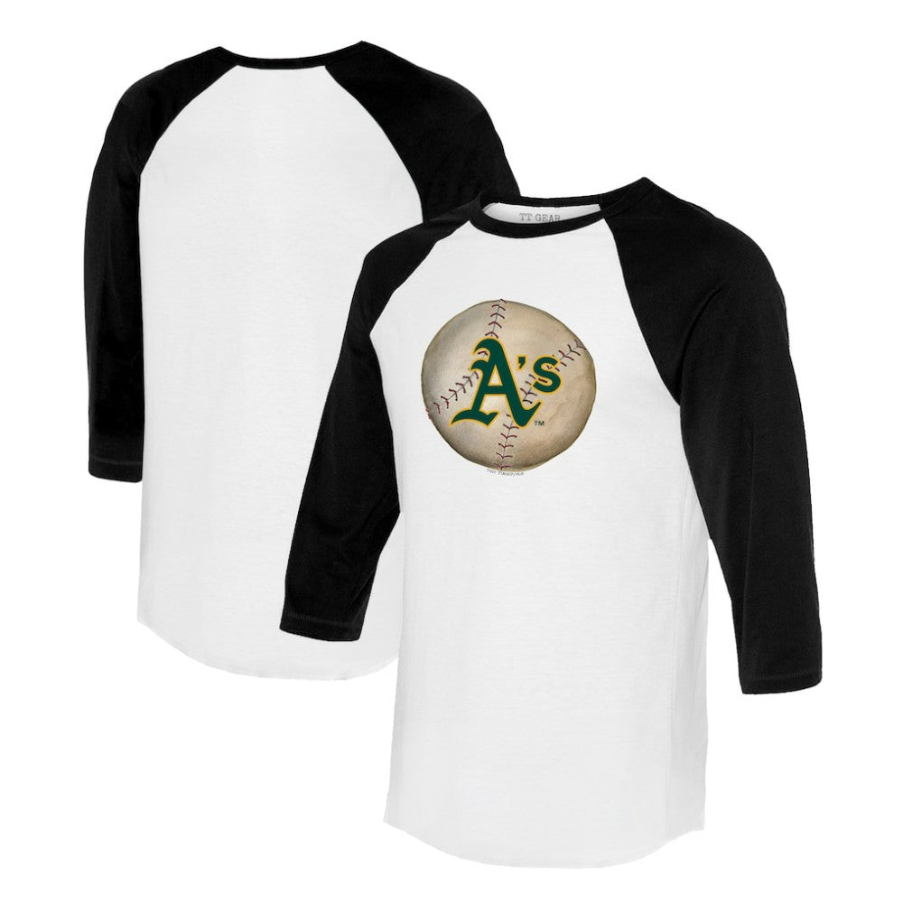 Athletics Tiny Turnip Unisex Stitched Baseball 3/4-Sleeve Raglan T-Shirt | MLB Shop