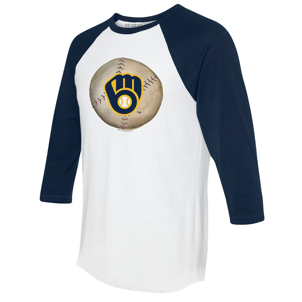 Milwaukee Brewers Tiny Turnip Unisex Stitched Baseball 3/4-Sleeve Raglan T-Shirt | MLB New