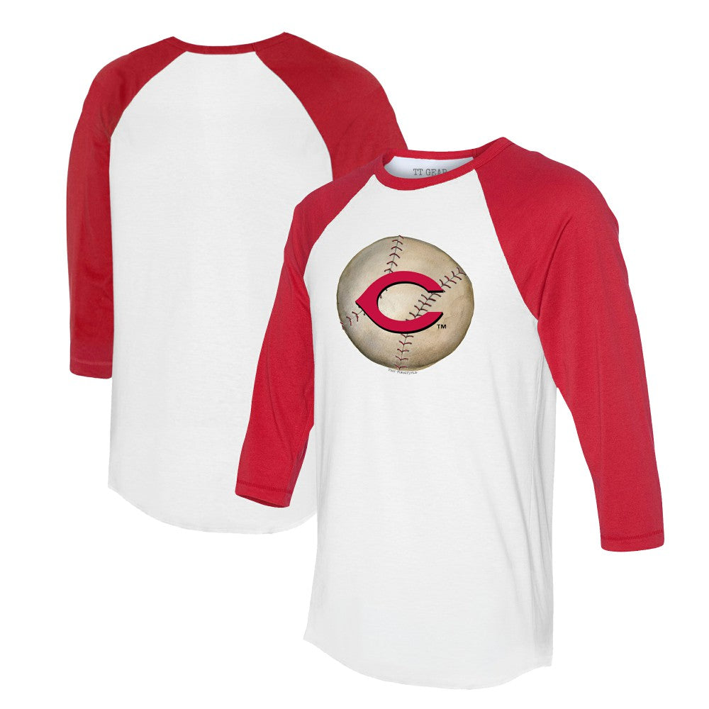 Cincinnati Reds Tiny Turnip Unisex Stitched Baseball 3/4-Sleeve Raglan T-Shirt | MLB New
