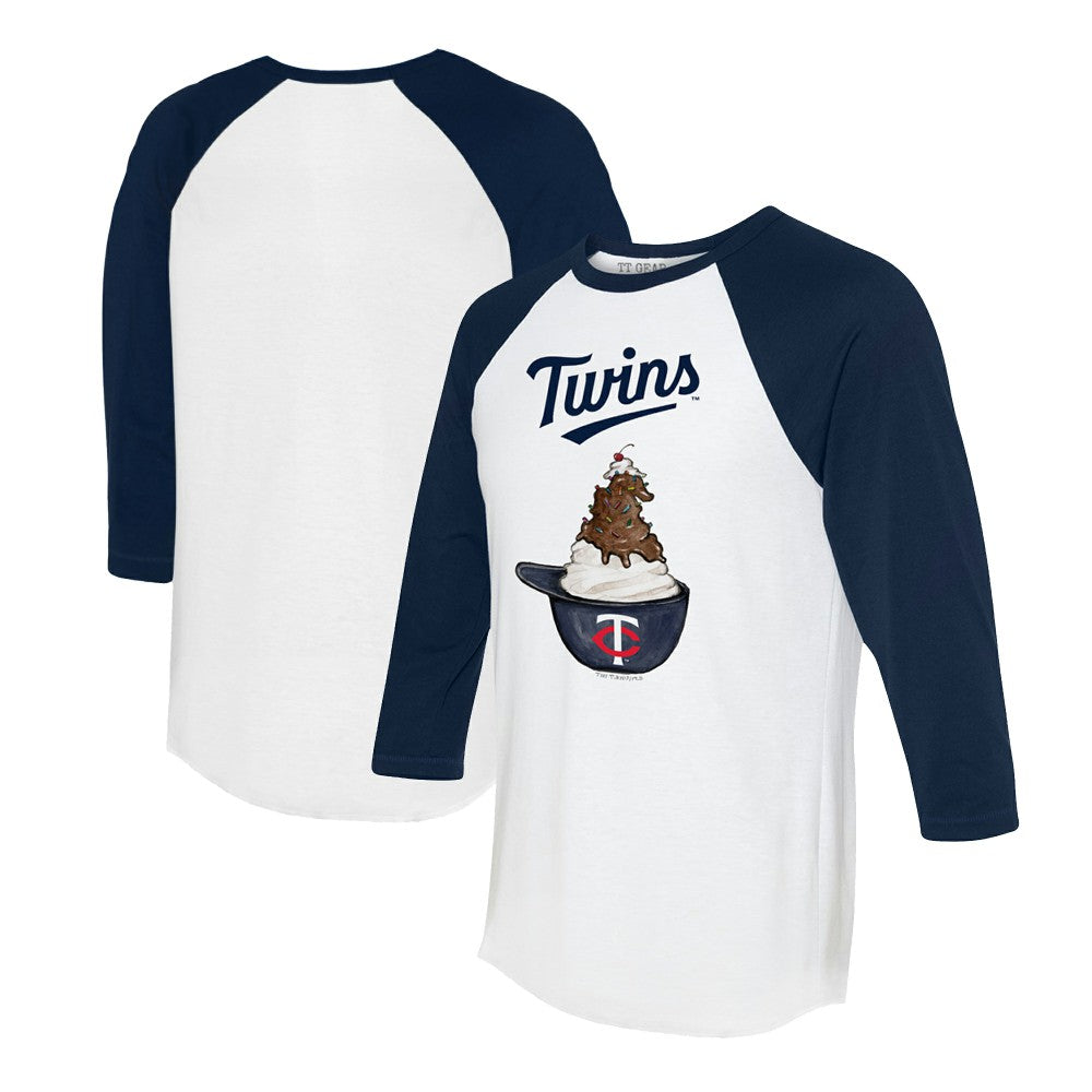 Minnesota Twins Tiny Turnip Unisex Sundae Helmet 3/4-Sleeve Raglan T-Shirt | MLB Online