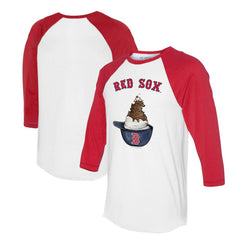 Boston Red Sox Tiny Turnip Unisex Sundae Helmet 3/4-Sleeve Raglan T-Shirt | MLB Sale