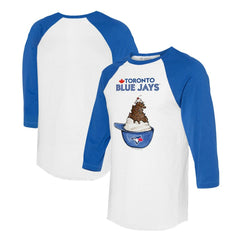 Toronto Blue Jays Tiny Turnip Unisex Sundae Helmet 3/4-Sleeve Raglan T-Shirt | MLB Sale