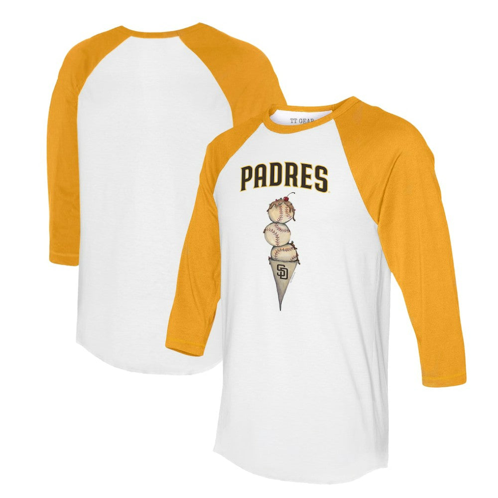 San Diego Padres Tiny Turnip Unisex Triple Scoop 3/4-Sleeve Raglan T-Shirt | MLB Sale