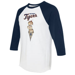 Detroit Tigers Tiny Turnip Unisex Triple Scoop 3/4-Sleeve Raglan T-Shirt | MLB Sale