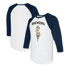 Milwaukee Brewers Tiny Turnip Unisex Triple Scoop 3/4-Sleeve Raglan T-Shirt | MLB Near me