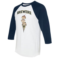 Milwaukee Brewers Tiny Turnip Unisex Triple Scoop 3/4-Sleeve Raglan T-Shirt | MLB Near me