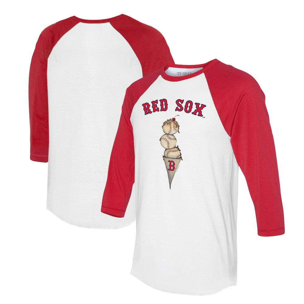 Boston Red Sox Tiny Turnip Unisex Triple Scoop 3/4-Sleeve Raglan T-Shirt | MLB Outlet