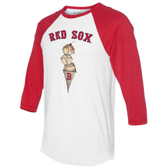 Boston Red Sox Tiny Turnip Unisex Triple Scoop 3/4-Sleeve Raglan T-Shirt | MLB Outlet