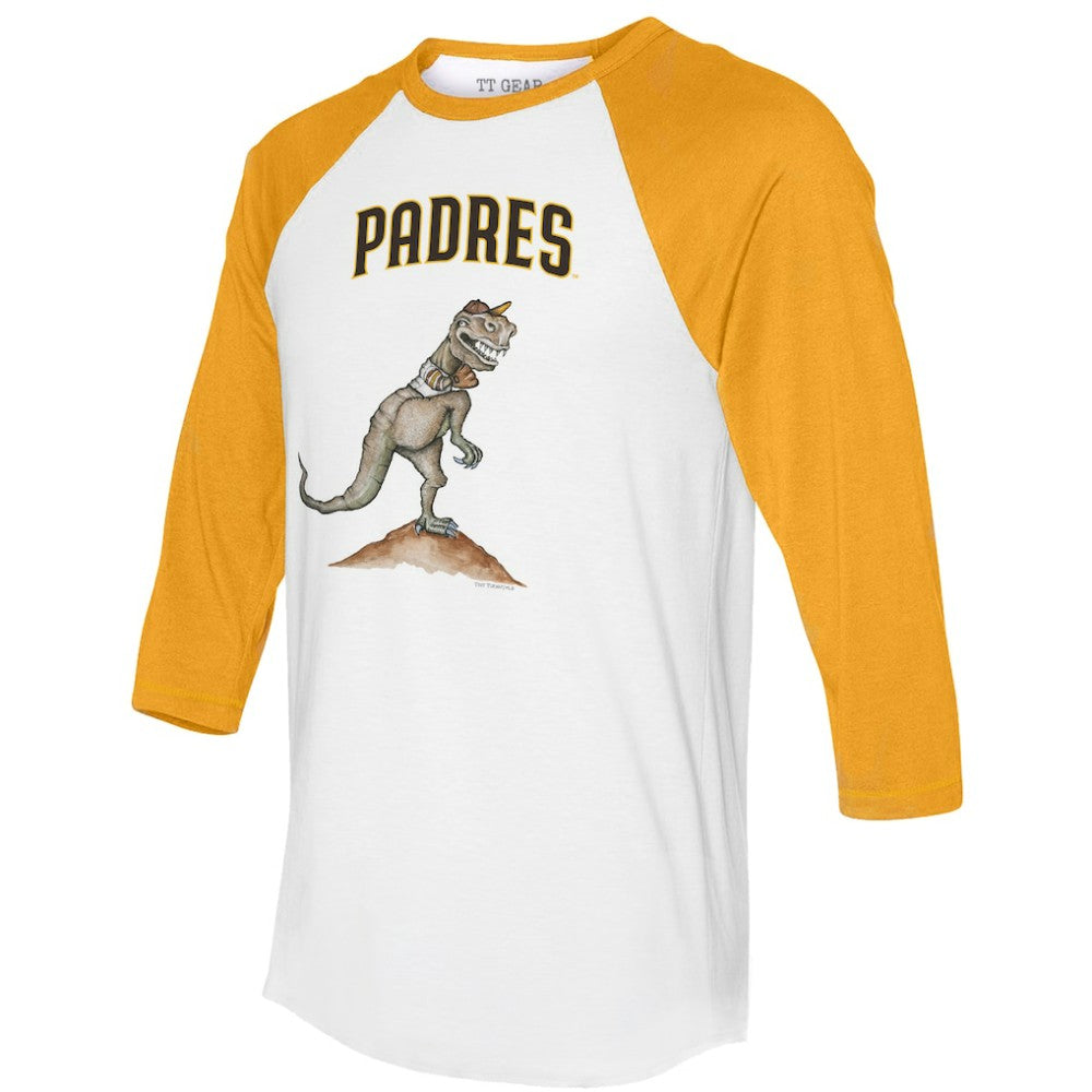 San Diego Padres Tiny Turnip Unisex TT Rex 3/4-Sleeve Raglan T-Shirt | MLB US