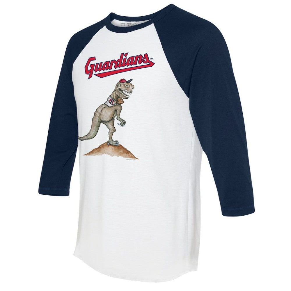 Cleveland Guardians Tiny Turnip Unisex TT Rex 3/4-Sleeve Raglan T-Shirt | MLB Outlet