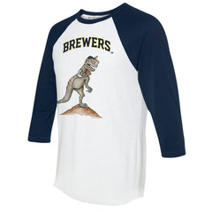 Milwaukee Brewers Tiny Turnip Unisex TT Rex 3/4-Sleeve Raglan T-Shirt | MLB US