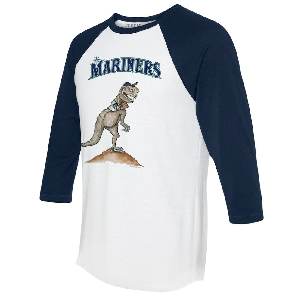 Seattle Mariners Tiny Turnip Unisex TT Rex 3/4-Sleeve Raglan T-Shirt | MLB For sale