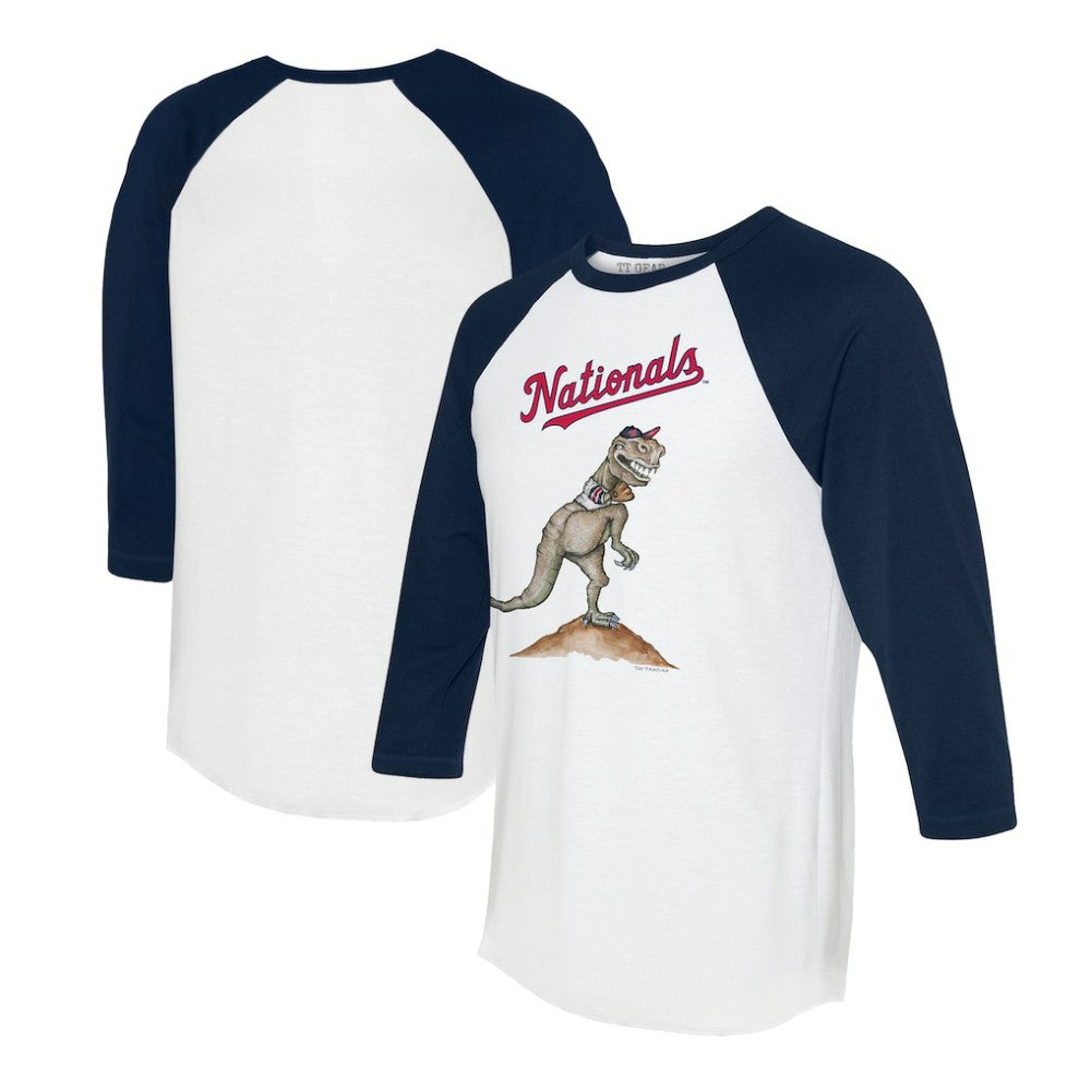 Washington Nationals Tiny Turnip Unisex TT Rex 3/4-Sleeve Raglan T-Shirt | MLB For sale