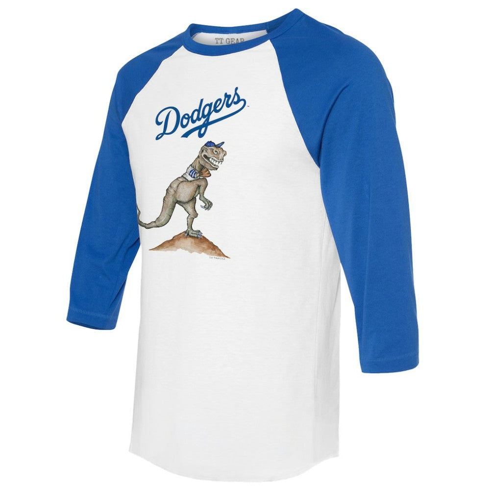 Los Angeles Dodgers Tiny Turnip Unisex TT Rex 3/4-Sleeve Raglan T-Shirt | MLB Discount