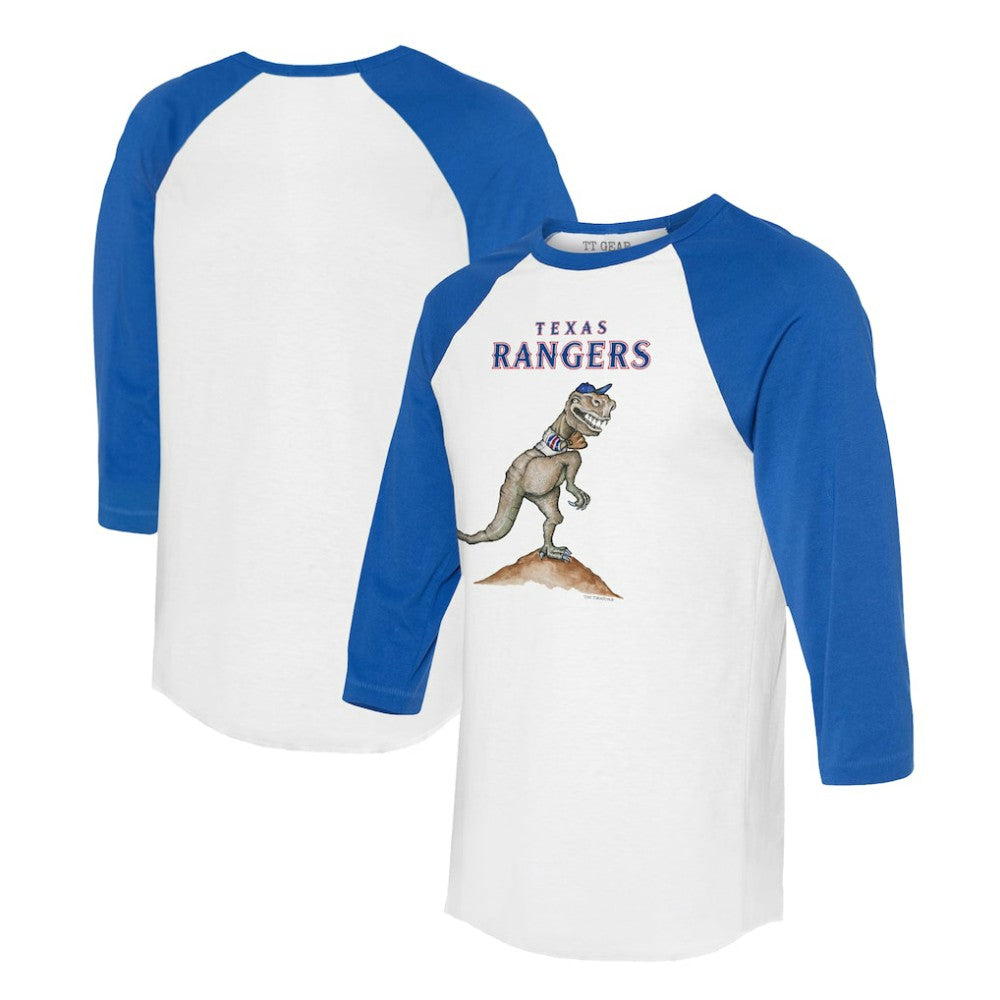 Texas Rangers Tiny Turnip Unisex TT Rex 3/4-Sleeve Raglan T-Shirt | MLB Outlet