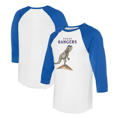 Texas Rangers Tiny Turnip Unisex TT Rex 3/4-Sleeve Raglan T-Shirt | MLB Outlet