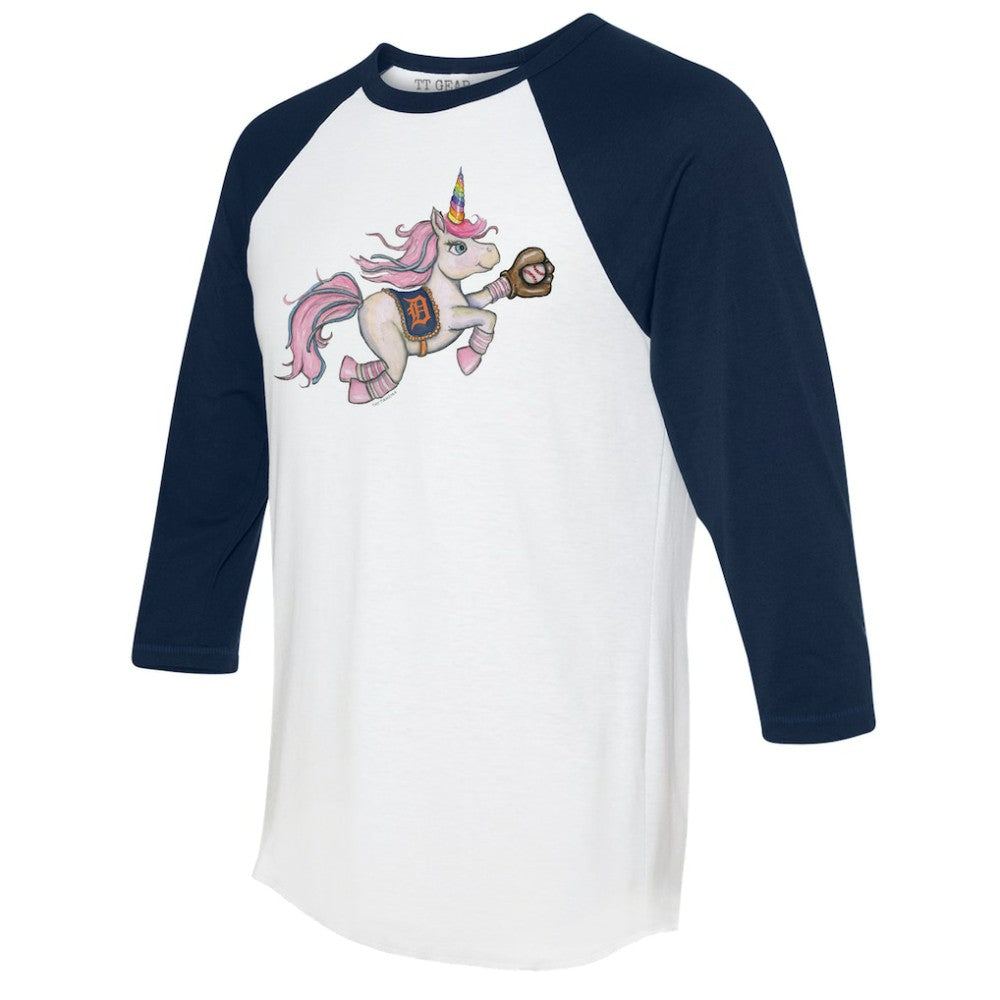 Detroit Tigers Tiny Turnip Unisex Unicorn 3/4-Sleeve Raglan T-Shirt | MLB Shop