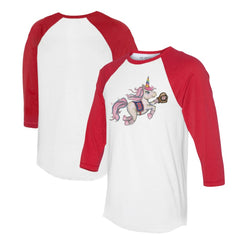 Boston Red Sox Tiny Turnip Unisex Unicorn 3/4-Sleeve Raglan T-Shirt | MLB For sale