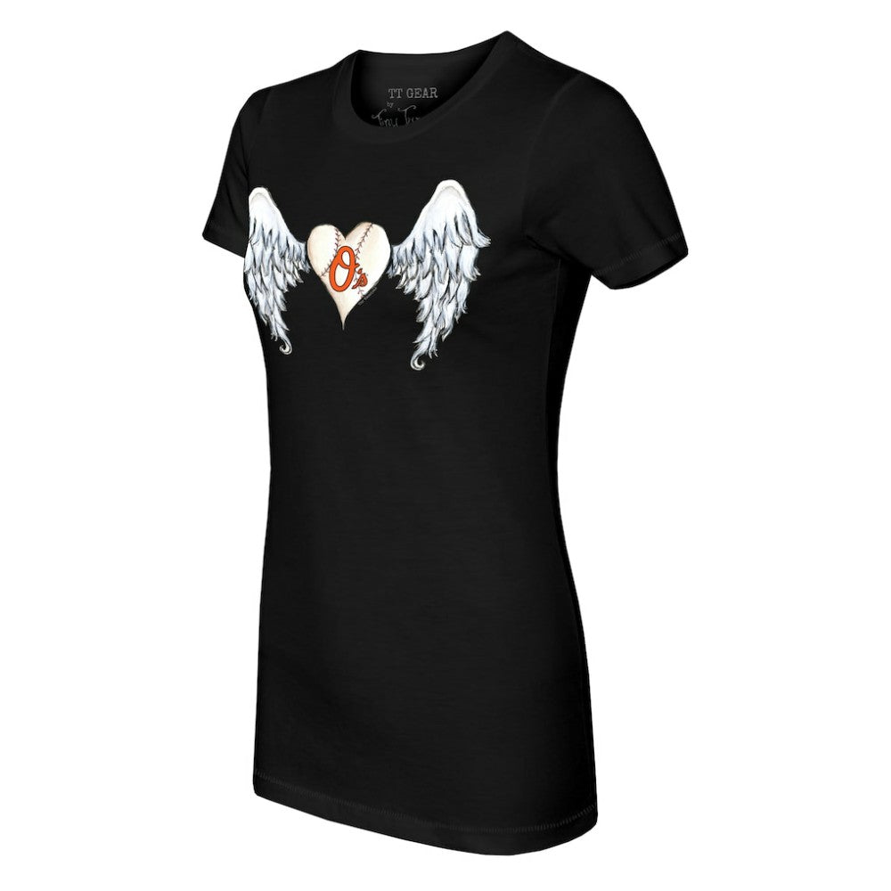 Baltimore Orioles Tiny Turnip Women's Angel Wings T-Shirt | MLB For sale