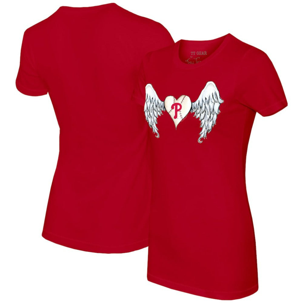 Philadelphia Phillies Tiny Turnip Women's Angel Wings T-Shirt | MLB Outlet