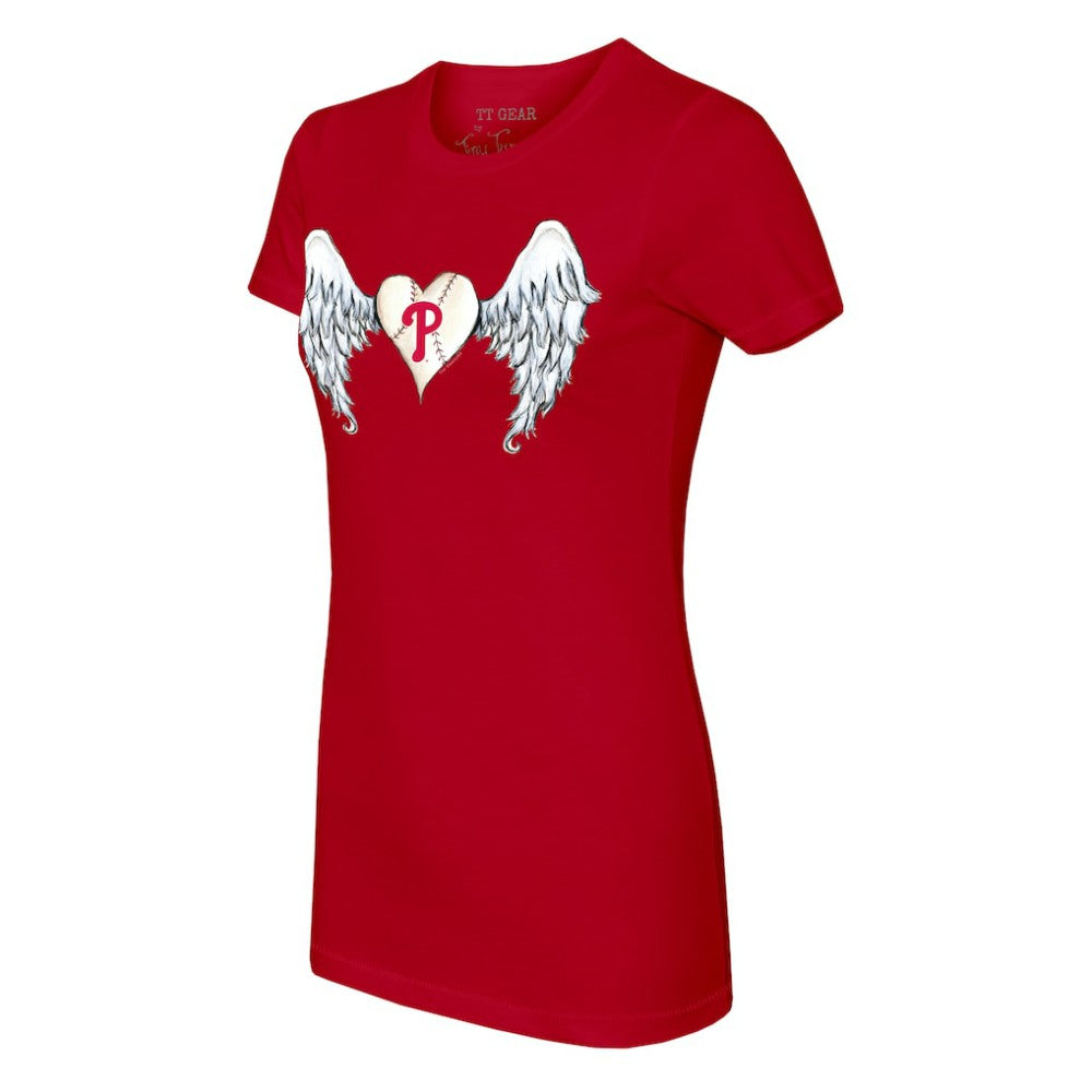 Philadelphia Phillies Tiny Turnip Women's Angel Wings T-Shirt | MLB Outlet