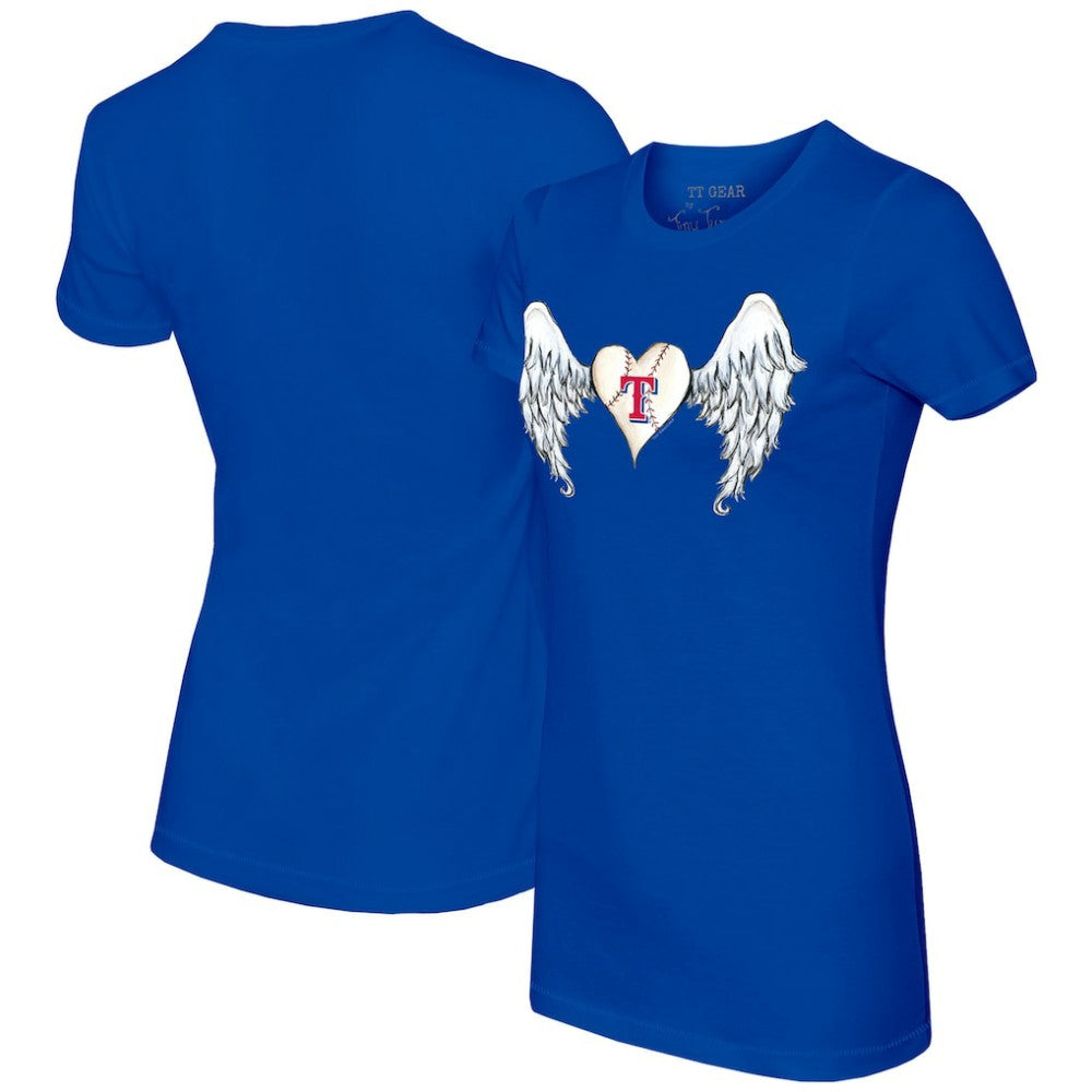 Texas Rangers Tiny Turnip Women's Angel Wings T-Shirt | MLB US